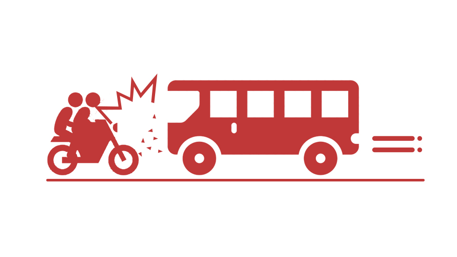 Stetch for representation: A bus-motorbike collision road accident