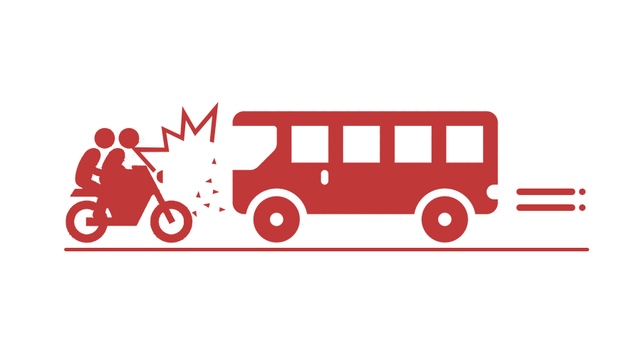 Stetch for representation: A bus-motorbike collision road accident 