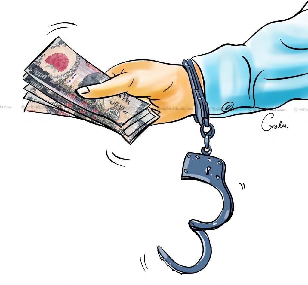 Representational sketch: Corruption/bribery