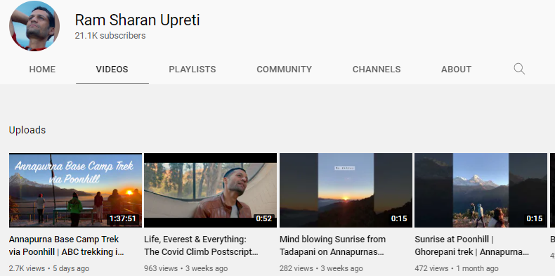 Photo: Ram Sharan Upreti/Screengrab  from its YouTube  channel