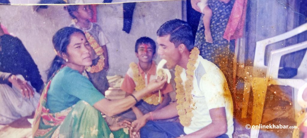 The last photo of Sunil Sunar who left to go work in India.