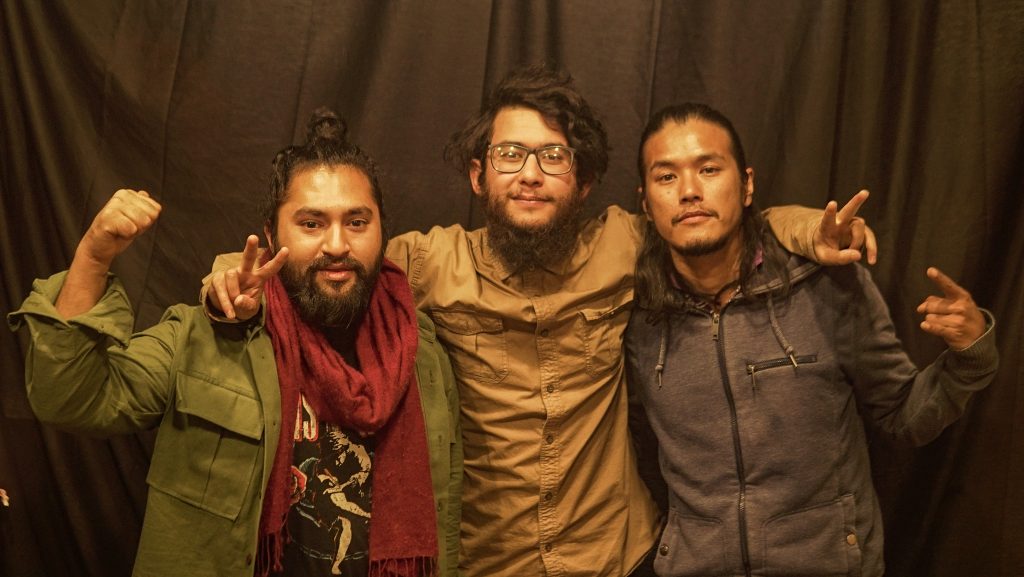 (LR) Raunaq Adhikari, Ishan R Onta and Dipesh Gurung have been playing together since 2016.