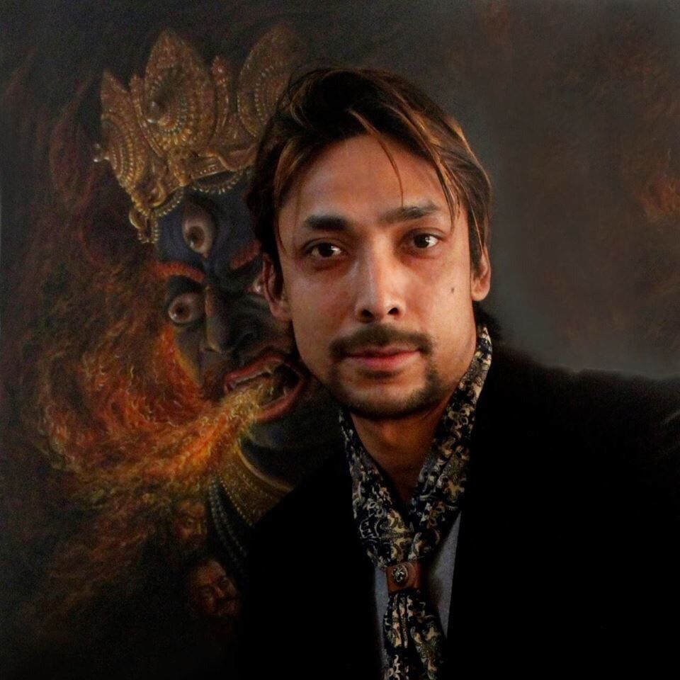 Samundra Man Singh Shrestha started painting when he was 14. Photo: Samundra Man Singh Shrestha