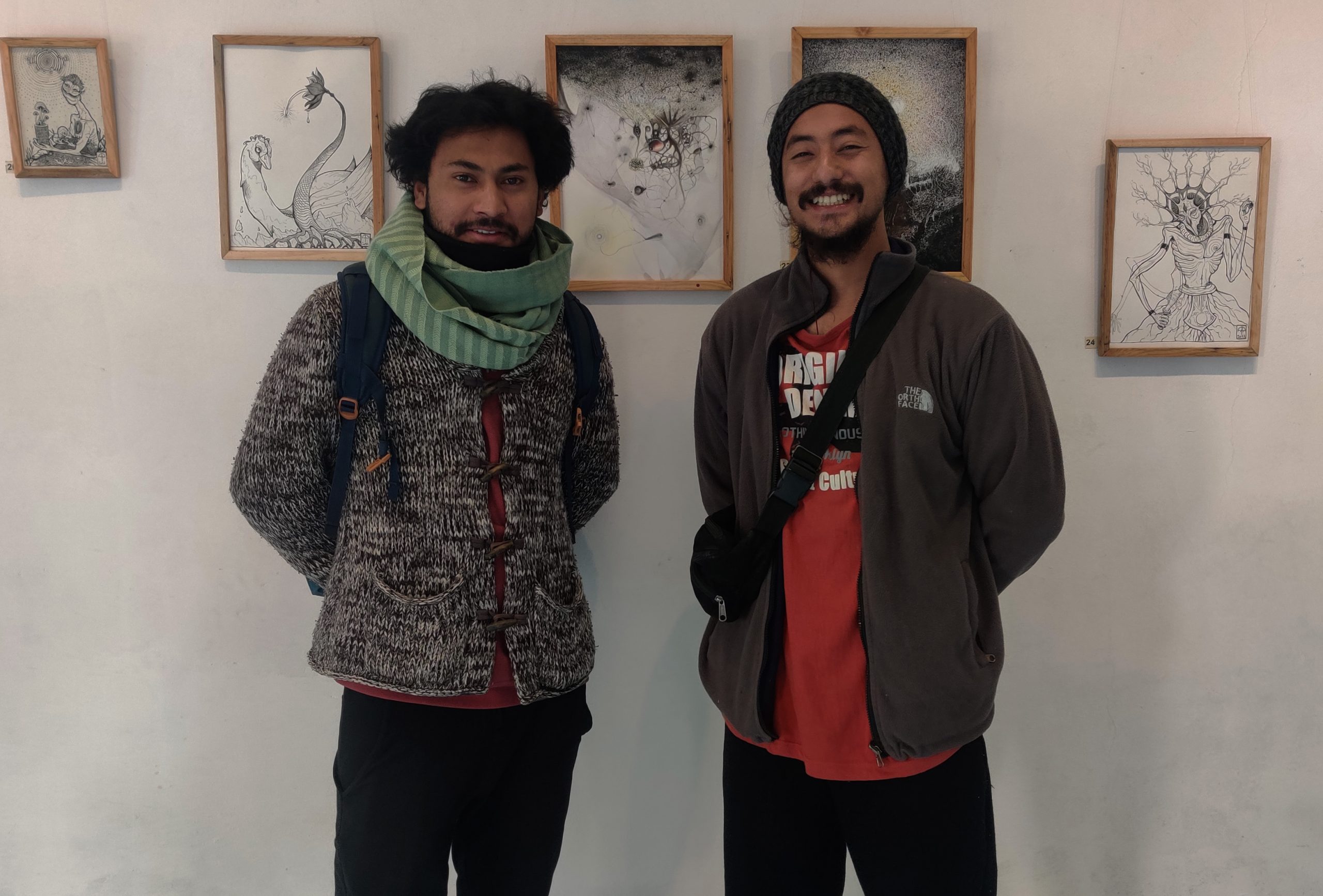 artist duo Shushant Rajbhandari (Ryan) and Sunil Pandey for Fractal Utopia art exhibition