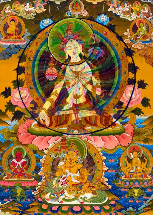 One of Romio Shrestha's favourite painting, the rainbow white tara.