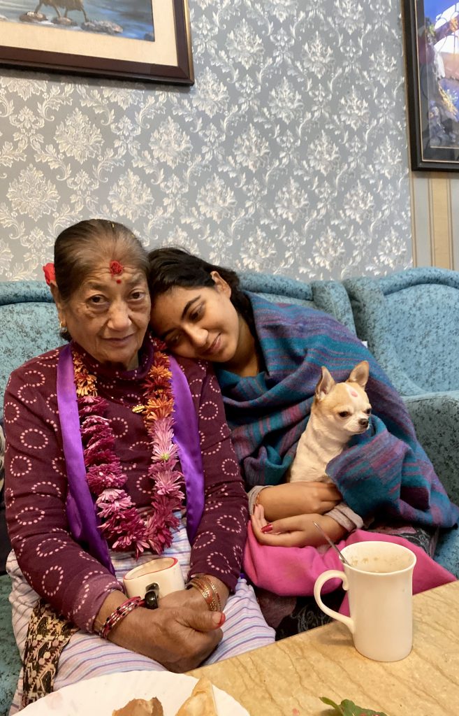 Jaya Rajbhandari and her grandmother. Photo: Jaya Raj bhandari.