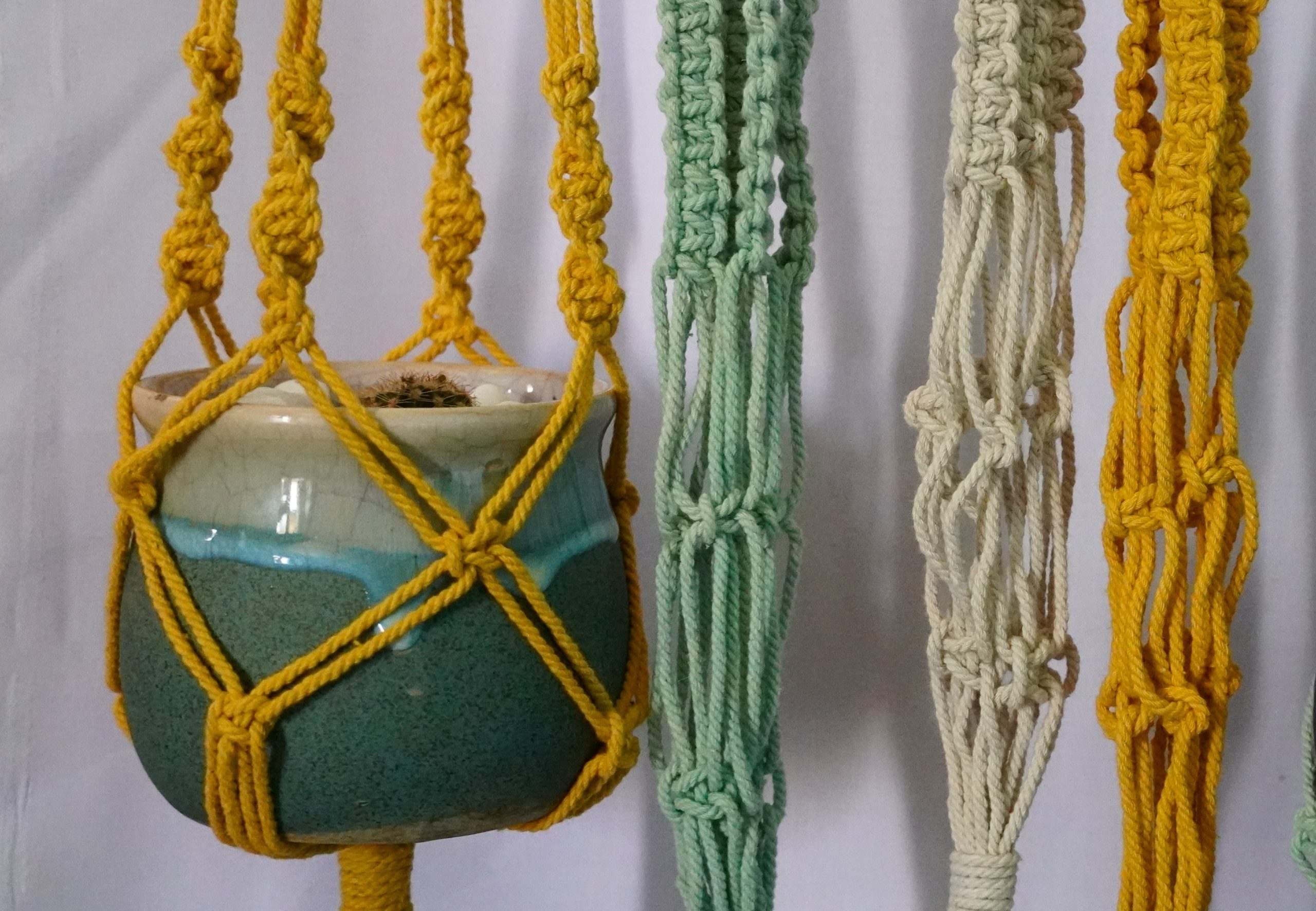 Macrame Laced Plant hangers. Photo: Macrame Laced.