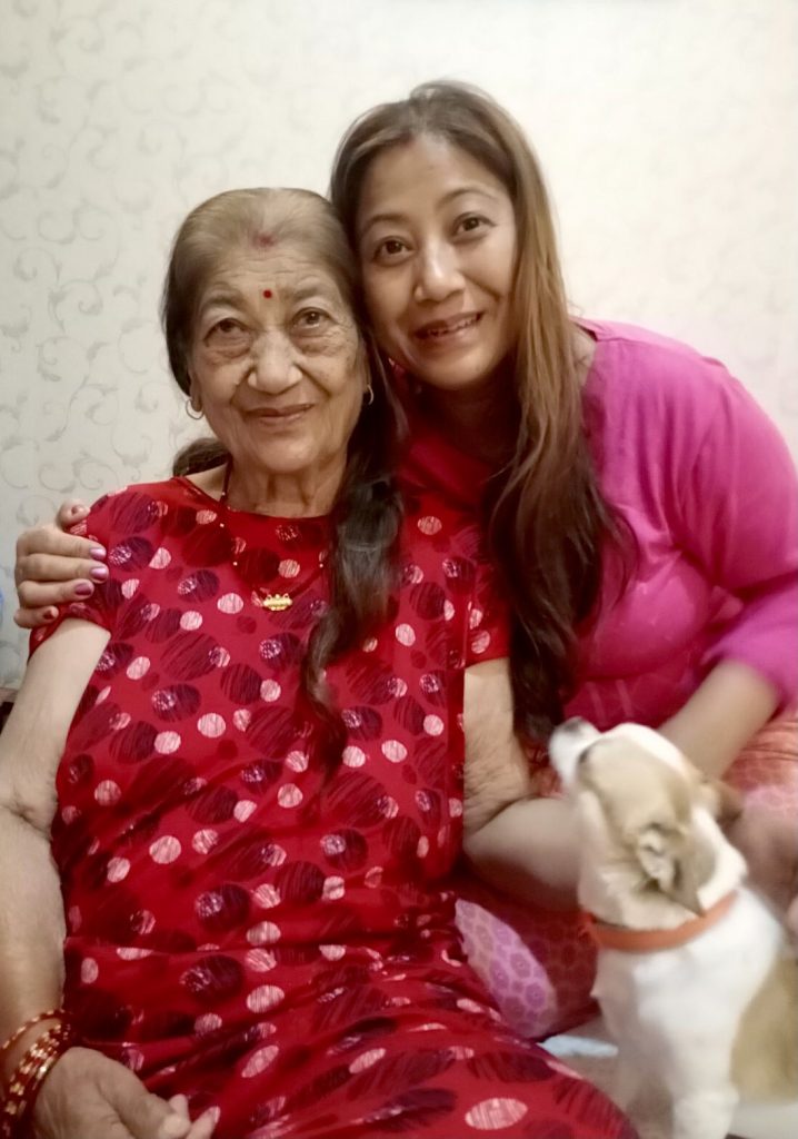 Jaya's mother,  Twinkle and grandmother. Photo: Jaya Bhandari.