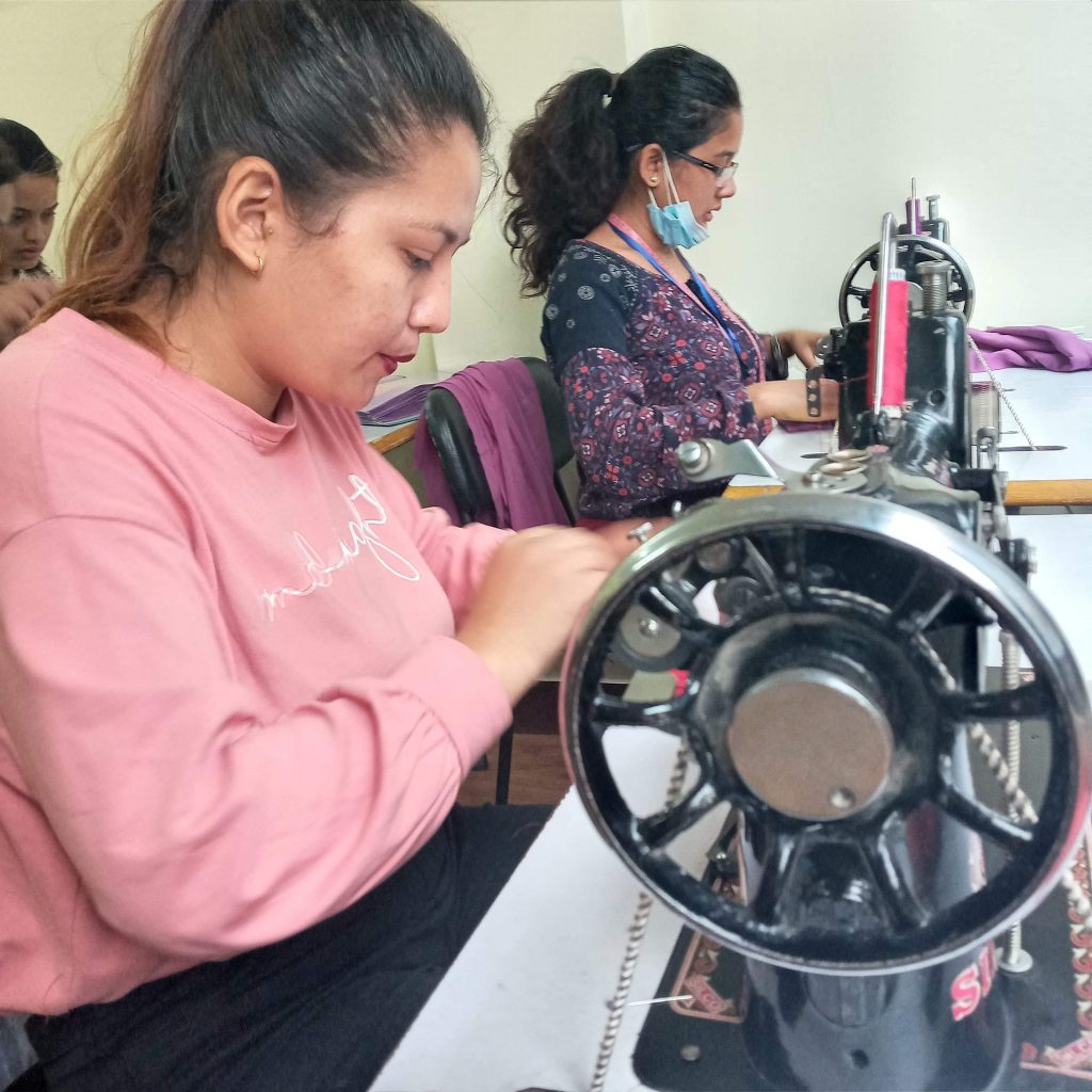 Students learning to stitch at GIIFT. Photo: Facebook page/NIF