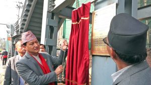 Kathmandu mayor ‘inaugurates’ overhead bridge that’s in operation for over 1.5 years already