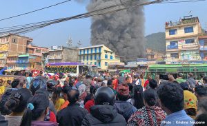 Massive fire in Damauli of Tanahun