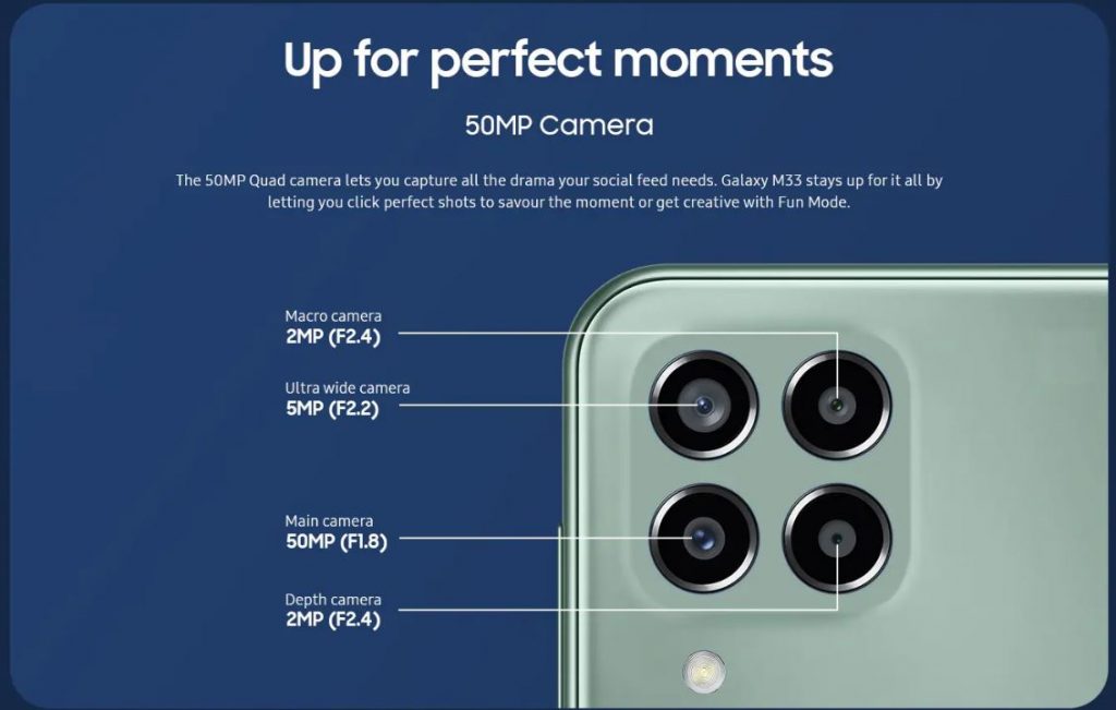 samsung m33 5g camera features