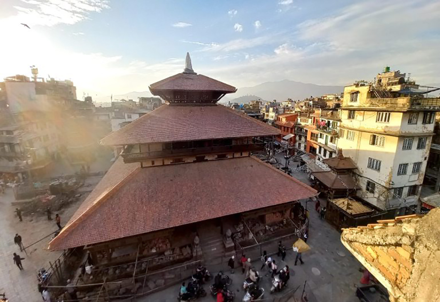 cultural events and heritage controversies of 2022: Reconstructed Kasthamandap in Kathmandu