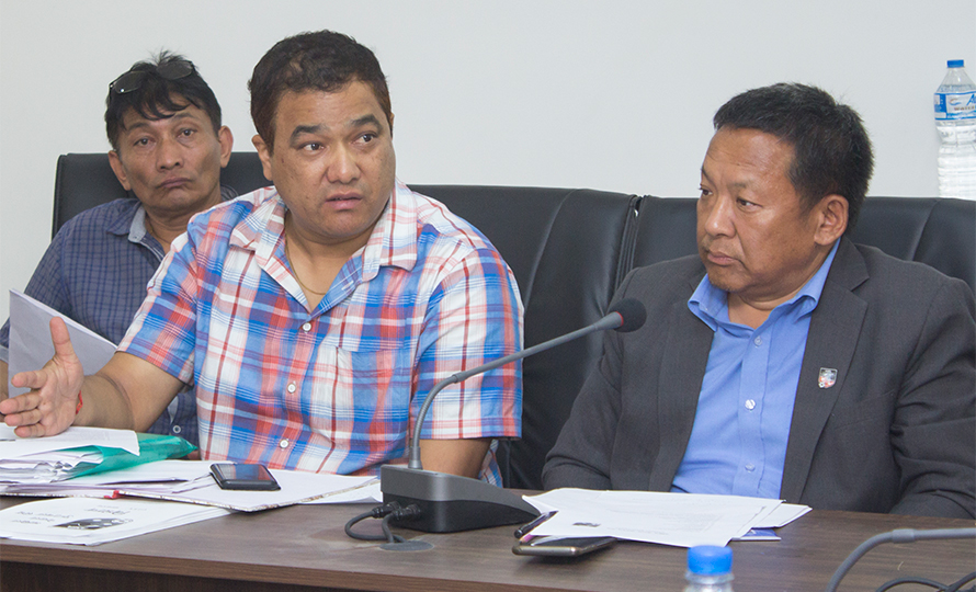 File: ANFA President Karma Tsering Sherpa among other officials