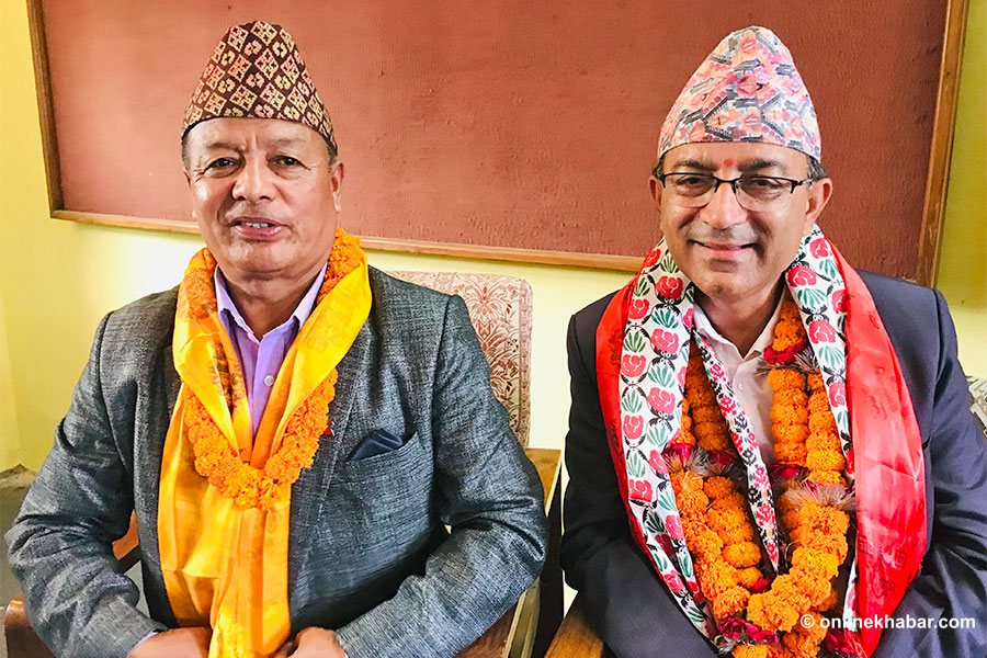 L-R: Krishna Thapa and Dhana Raj Acharya