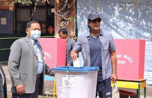 Rajesh Hamal hints at joining politics as he casts his vote