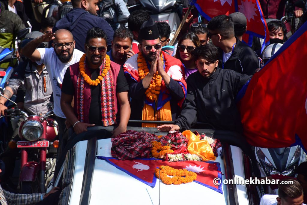 Suman Sayami during Balen Rally