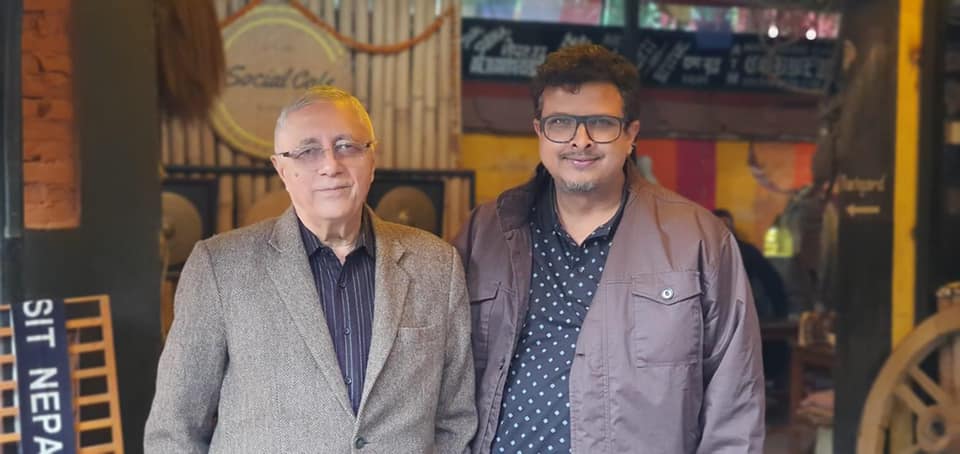 Nagesh Koirala with Shekhar Koirala. Photo: Nutan Limbu/Facebook