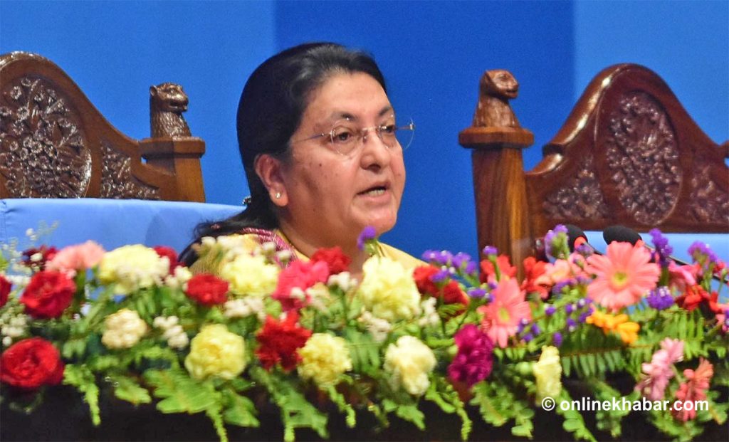 President Bidya Devi Bhandari New
 government
Women in Nepali politics