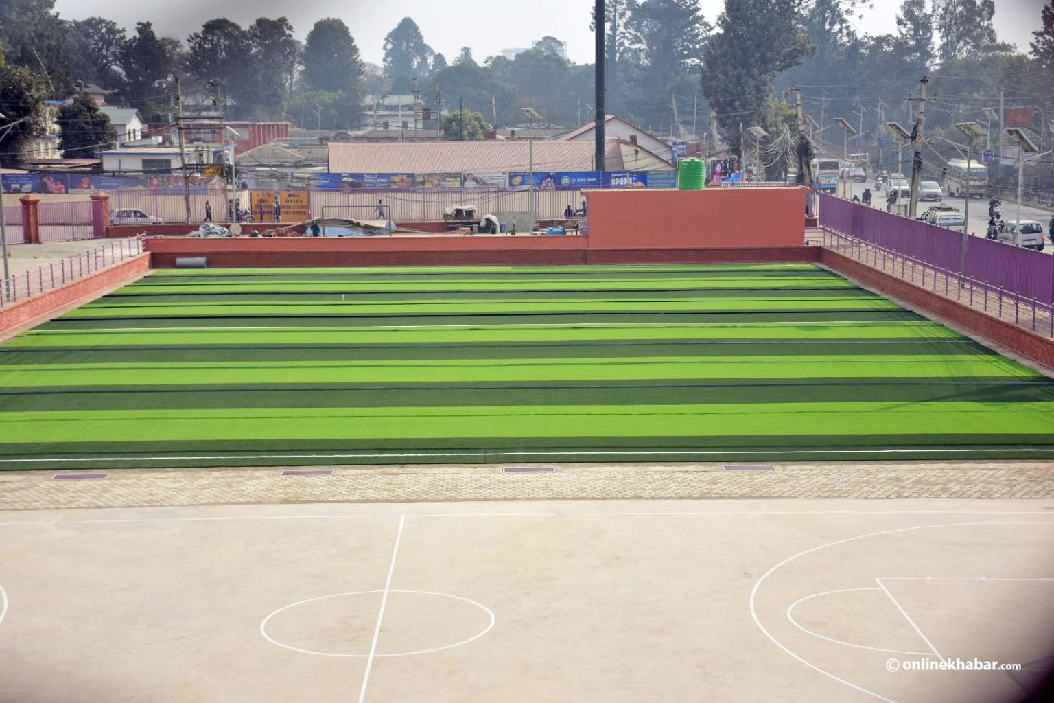 The 'green park' constructed in Lainchaur in Kathmandu. Photo: Chandra Bahadur Ale
