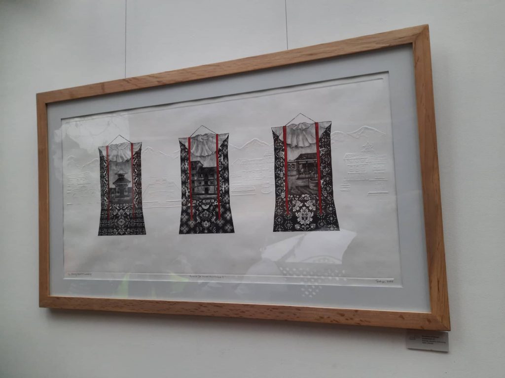 Chen: Overlooked Reality by artist Sushma Shakya print exhibition that began at Dalai-La Art Space, Thamel.
