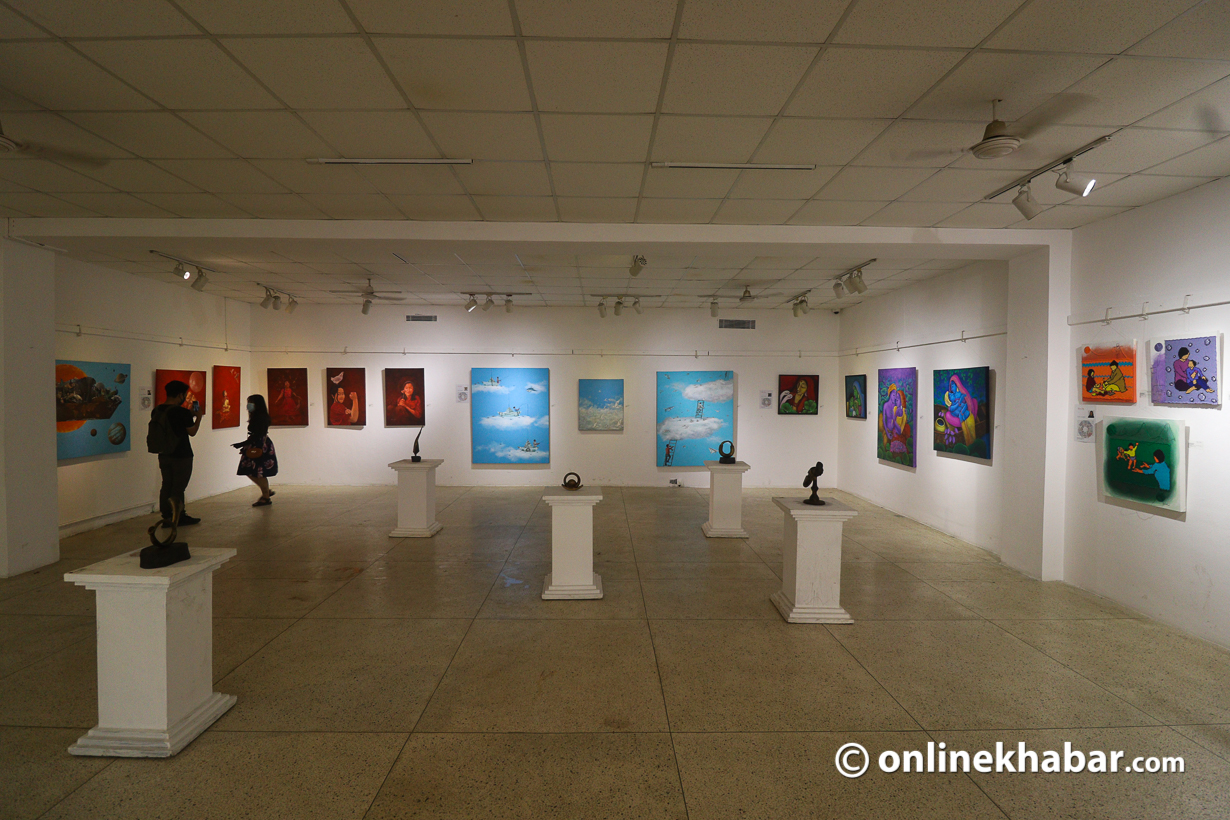 Maulik: A venture of eight contemporary artists, group art exhibition in Nepal Art Council.