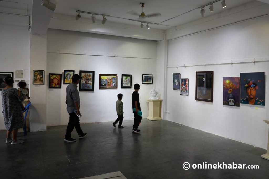 The Horizon Unfolds, an art exhibition, is on display at Nepal Art Council. Photo: Bikash Shrestha