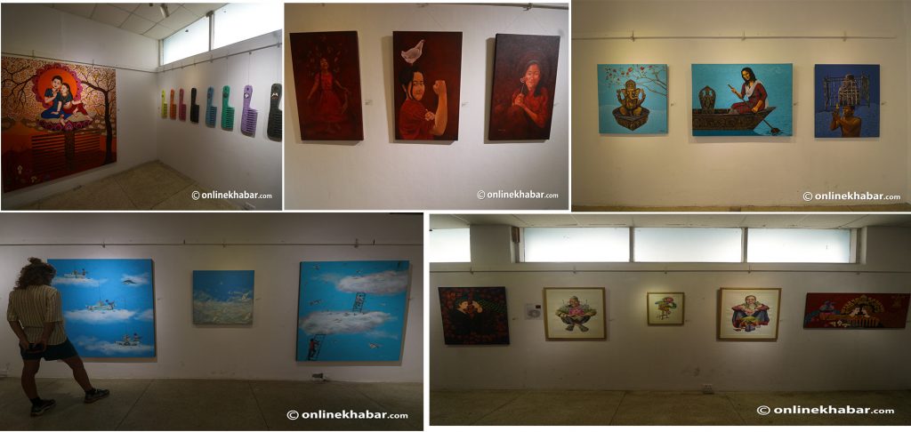 Maulik: A venture of eight contemporary artists, a group art exhibition in Kathmandu in June 2022. Photo: Aryan Dhimal