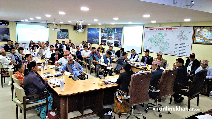 The first executive meeting of the Pokhara metropolitan city after the local elections 2022.