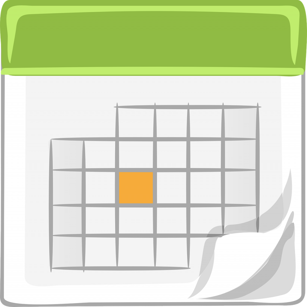 A marked calendar representational image for menstrual leave