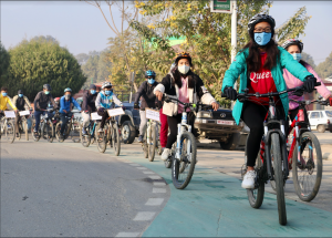 Greenway: Campaigners develop a mobile app to promote cycling in Nepal