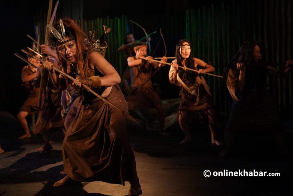 Khuwalung on stage. Photo: Chandra Bahadur Ale