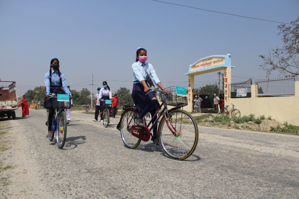 bicycle rally at gauriganj8march2022