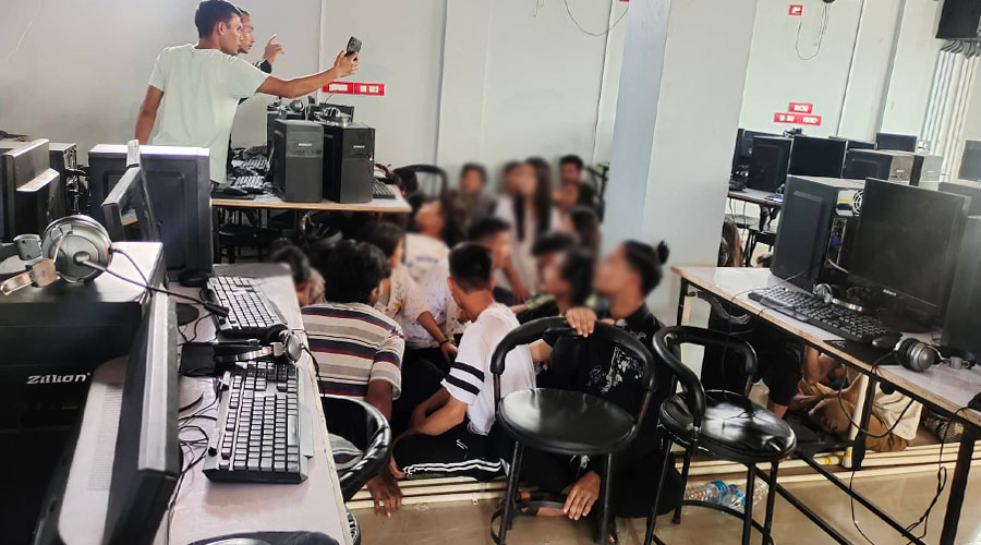Butwal police arrest around 150 people by raiding some call centres in Butwal, on Sunday, July 24, 2022.