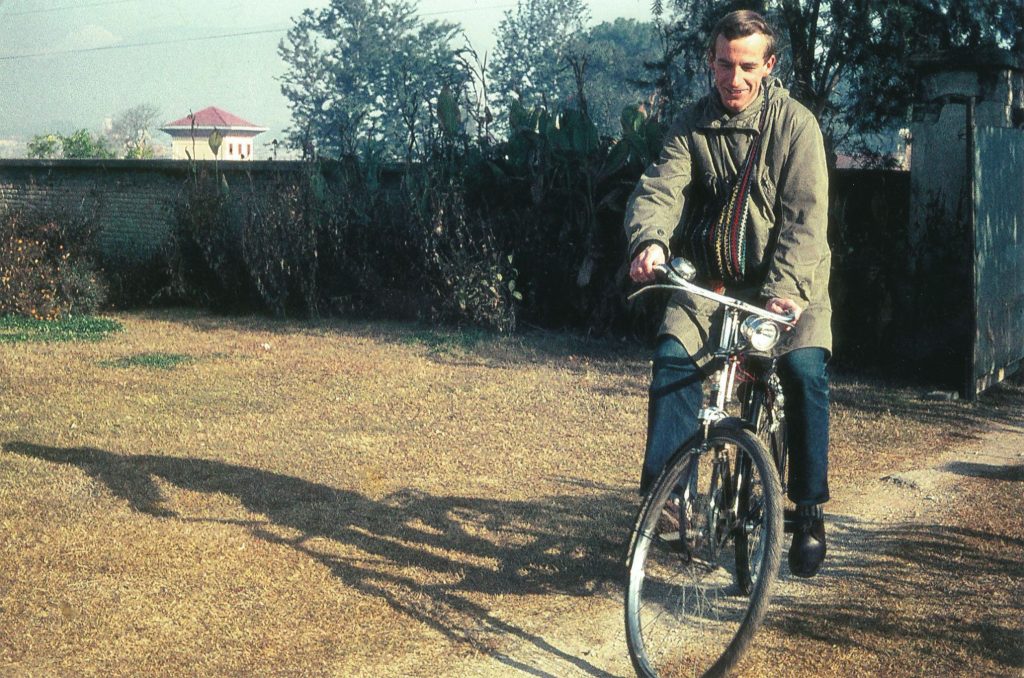 Wolfgang Korn riding his bicycle in the valley. Photo courtesy: Wolfgang Korn