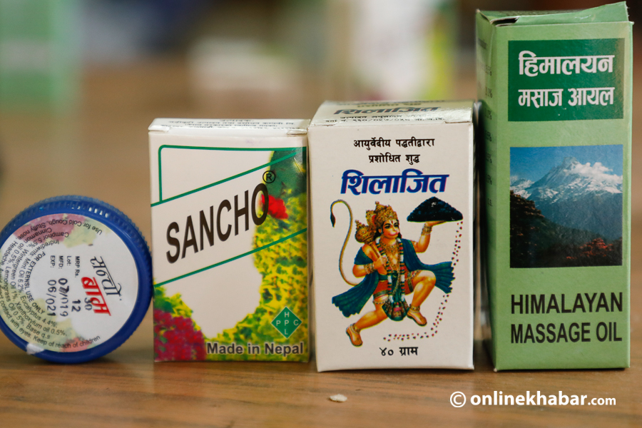 Photo: Sancho, marketed as a Himalayan essential balm oil, is a popular product for the government-run Herbs Production and Processing Company Limited. 