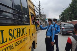 Kathmandu police book 5 school bus drivers for drink-driving, 11 for other offences