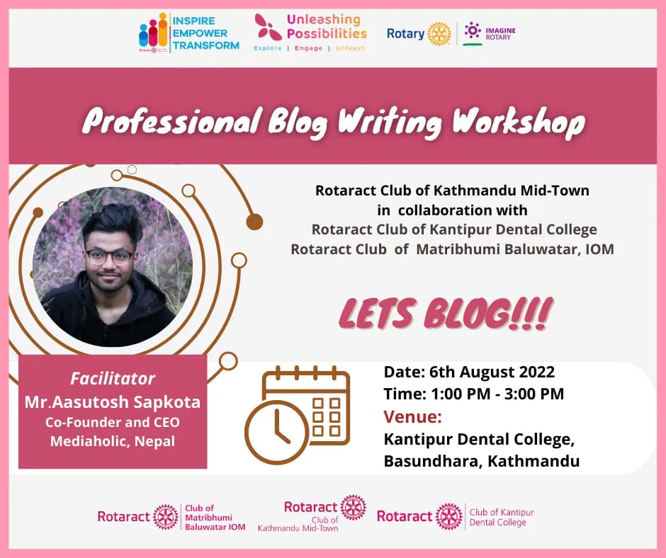 This blogging workshop can be a best option to spend your weekend in Kathmandu.