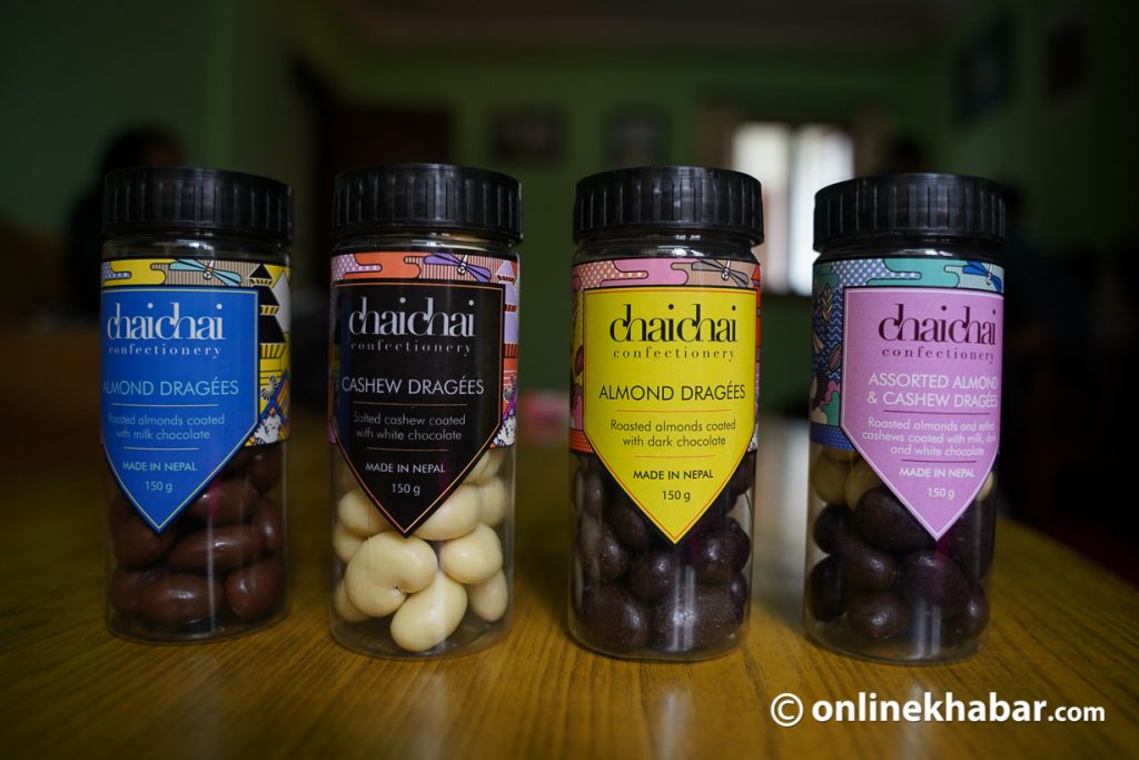 Established in 2021, Chaichai Confectionary now has over five flavours of chocolate. Image: Aryan Dhimal.