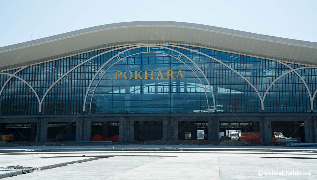 A terminal of the Pokhara Regional International Airport