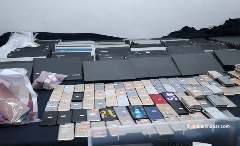 seized items from-chinese nationals running fraud call centres