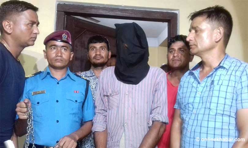 File: Police make public Dilip Singh Bista as one of the suspects of the Nirmala Pant rape and murder, in Kanchanpur in 2018.