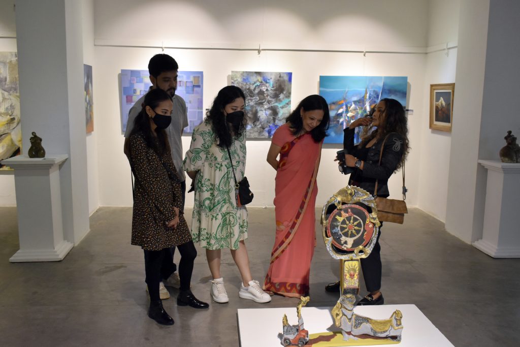 Visitors at the exhibition Himalayan Art Festival on September 26 at Nepal Art Council. Photo Courtesy: E-arts Nepal