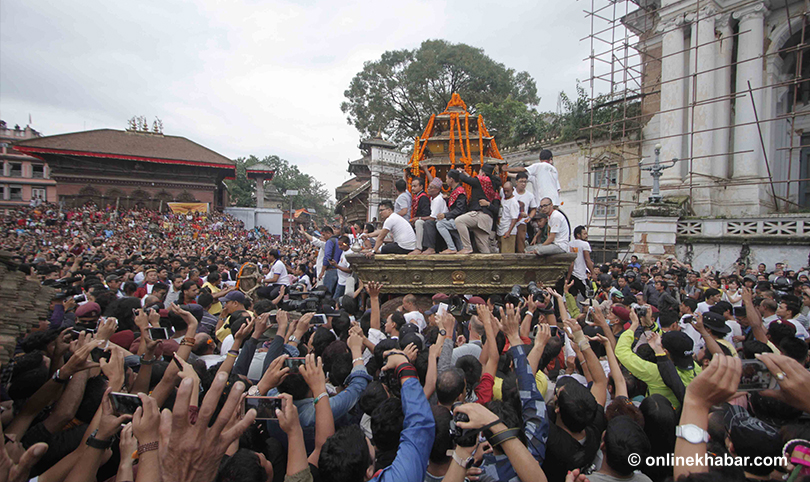 Indra Jatra nepali festivals - Kumari Jata in kathmandu