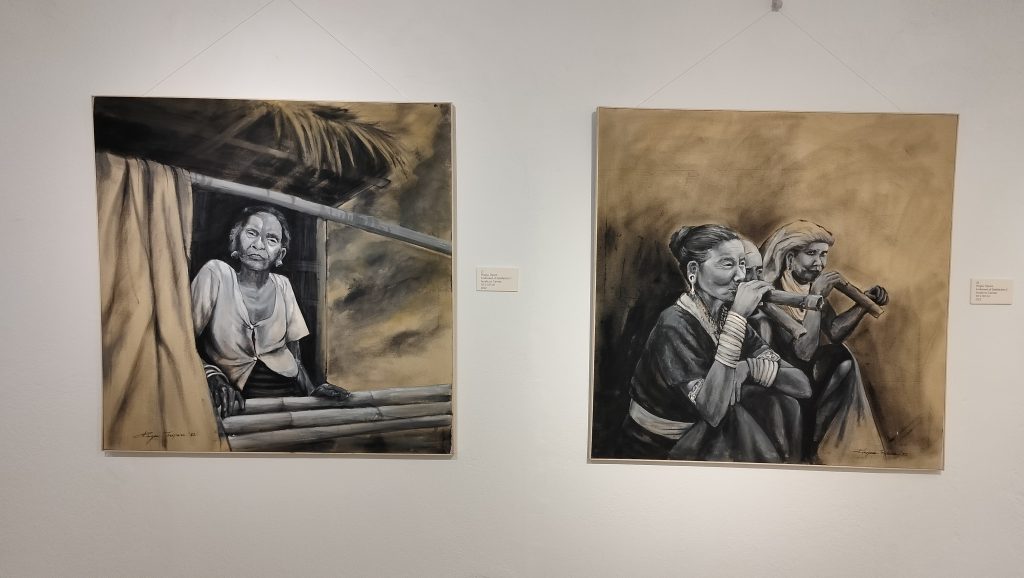 Painting of an old Bangladeshi woman exhibited at SAG. Photo: Sangita Shrestha