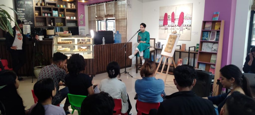 slam poetry event held in Coffee at Anu Books