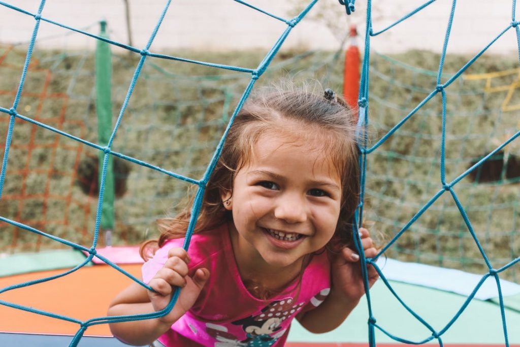 Child playing in a park.