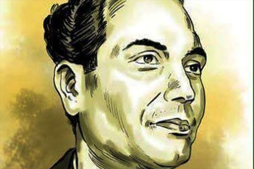 A popularly distributed portrait of Laxmi Prasad Devkota