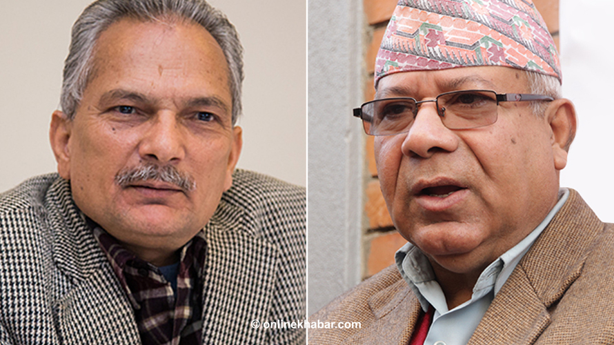 L-R: Former PMs Baburam Bhattarai and Madhav Kumar Nepal have been alleged to be involved in the Lalita Niwas land scam, one of the biggest corruption scandals in Nepal recently. 