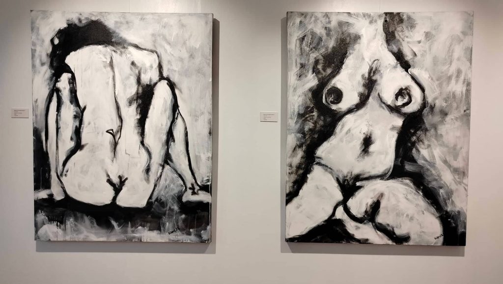 Artist Kapil Mani Dixit's nude paintings in the exhibition, Nude 